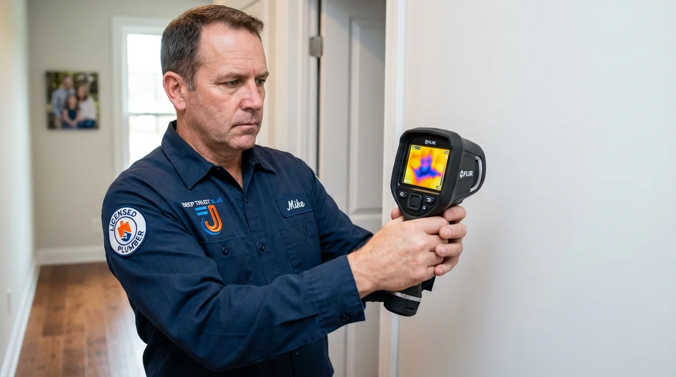 Thermal imaging leak detection by Johns Plumbing LLC in North Liberty